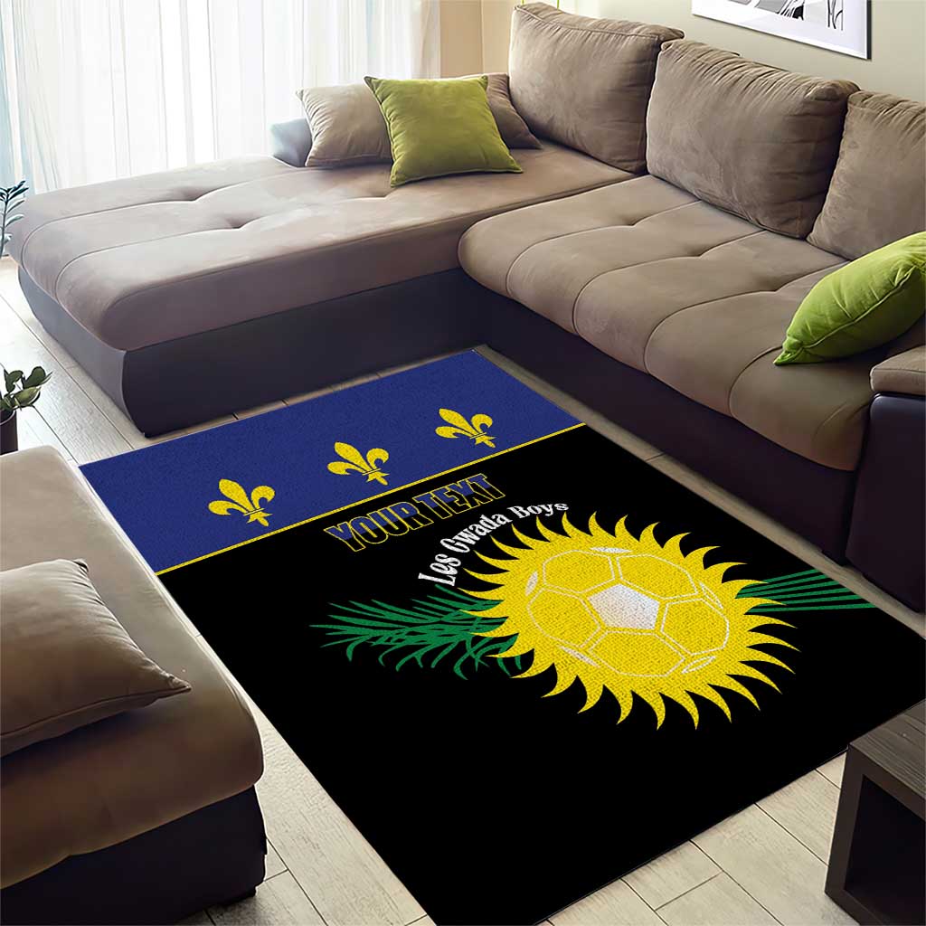 Custom Guadeloupe Football Area Rug Allez Gwada Boys - Wonder Print Shop