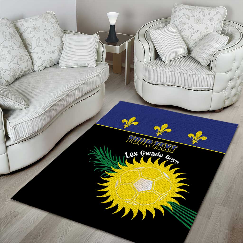 Custom Guadeloupe Football Area Rug Allez Gwada Boys - Wonder Print Shop