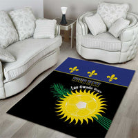 Custom Guadeloupe Football Area Rug Allez Gwada Boys - Wonder Print Shop