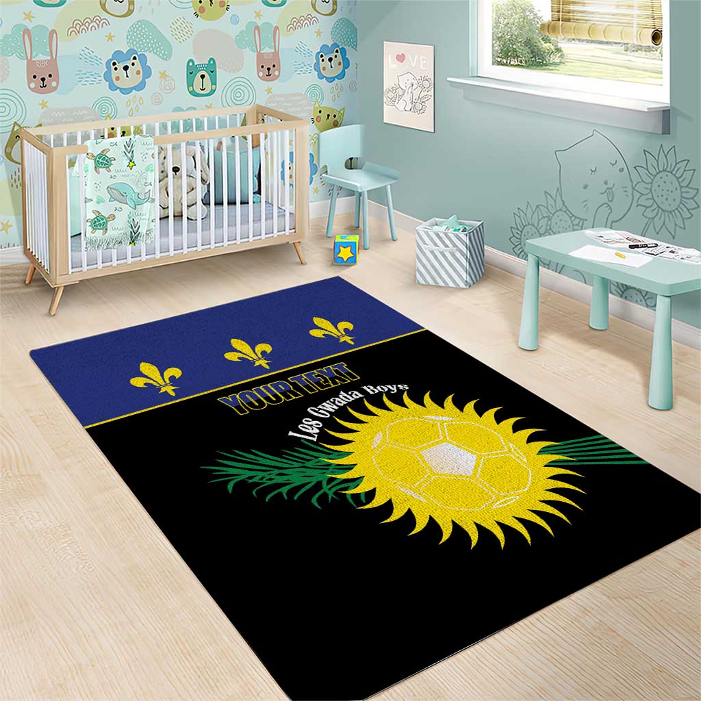Custom Guadeloupe Football Area Rug Allez Gwada Boys - Wonder Print Shop