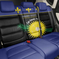 Custom Guadeloupe Football Back Car Seat Cover Allez Gwada Boys - Wonder Print Shop