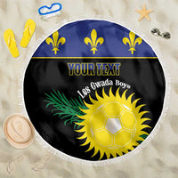 Custom Guadeloupe Football Beach Blanket Allez Gwada Boys - Wonder Print Shop