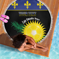 Custom Guadeloupe Football Beach Blanket Allez Gwada Boys - Wonder Print Shop