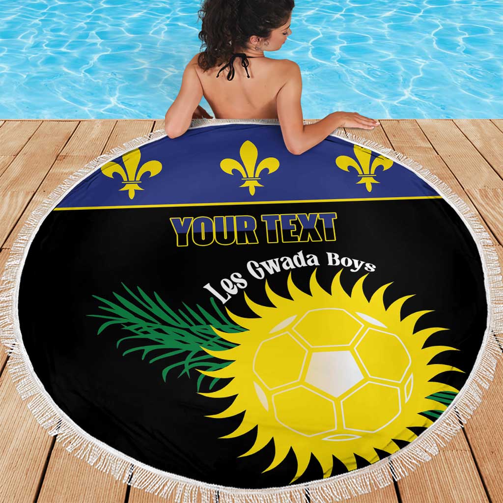 Custom Guadeloupe Football Beach Blanket Allez Gwada Boys - Wonder Print Shop