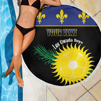 Custom Guadeloupe Football Beach Blanket Allez Gwada Boys - Wonder Print Shop
