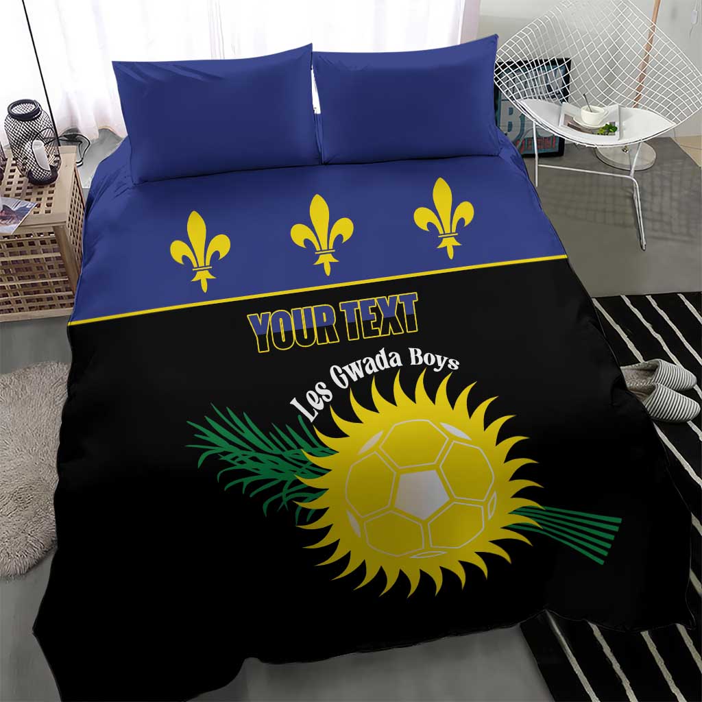 Custom Guadeloupe Football Bedding Set Allez Gwada Boys - Wonder Print Shop