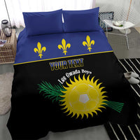 Custom Guadeloupe Football Bedding Set Allez Gwada Boys - Wonder Print Shop