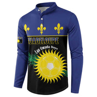 Custom Guadeloupe Football Button Sweatshirt Allez Gwada Boys - Wonder Print Shop