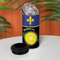 Custom Guadeloupe Football 4 in 1 Can Cooler Tumbler Allez Gwada Boys - Wonder Print Shop
