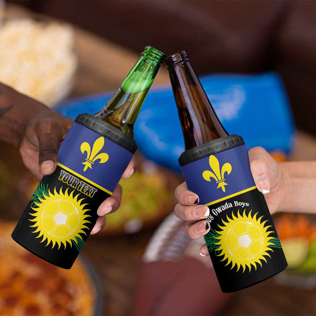 Custom Guadeloupe Football 4 in 1 Can Cooler Tumbler Allez Gwada Boys - Wonder Print Shop