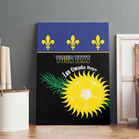 Custom Guadeloupe Football Canvas Wall Art Allez Gwada Boys - Wonder Print Shop