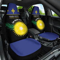Custom Guadeloupe Football Car Seat Cover Allez Gwada Boys - Wonder Print Shop