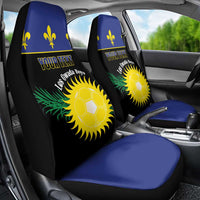 Custom Guadeloupe Football Car Seat Cover Allez Gwada Boys - Wonder Print Shop