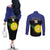 Custom Guadeloupe Football Couples Matching Off The Shoulder Long Sleeve Dress and Long Sleeve Button Shirt Allez Gwada Boys - Wonder Print Shop