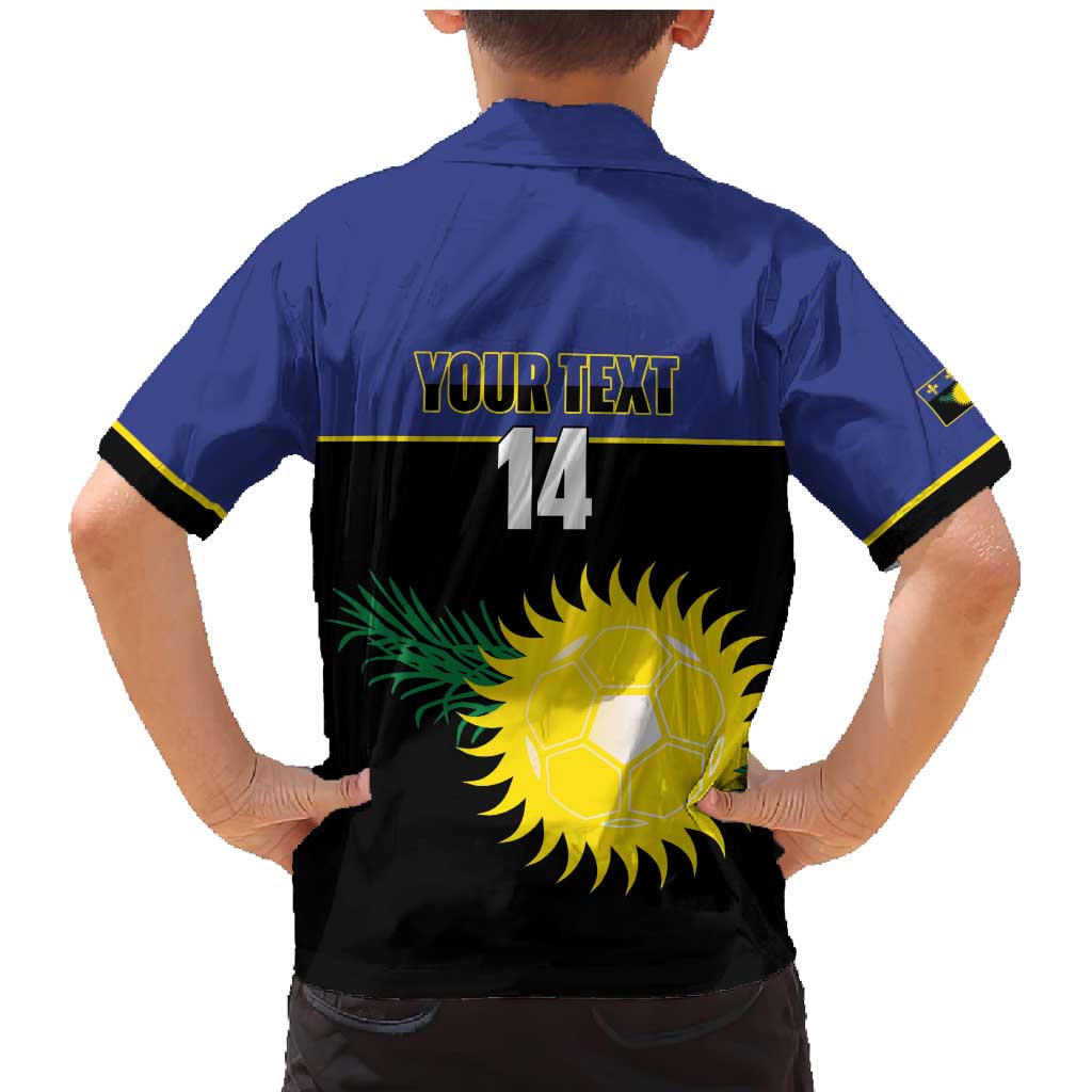 Custom Guadeloupe Football Family Matching Mermaid Dress and Hawaiian Shirt Allez Gwada Boys - Wonder Print Shop