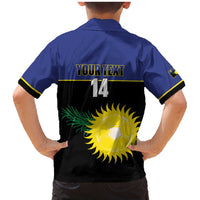 Custom Guadeloupe Football Family Matching Mermaid Dress and Hawaiian Shirt Allez Gwada Boys - Wonder Print Shop