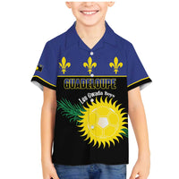 Custom Guadeloupe Football Family Matching Mermaid Dress and Hawaiian Shirt Allez Gwada Boys - Wonder Print Shop
