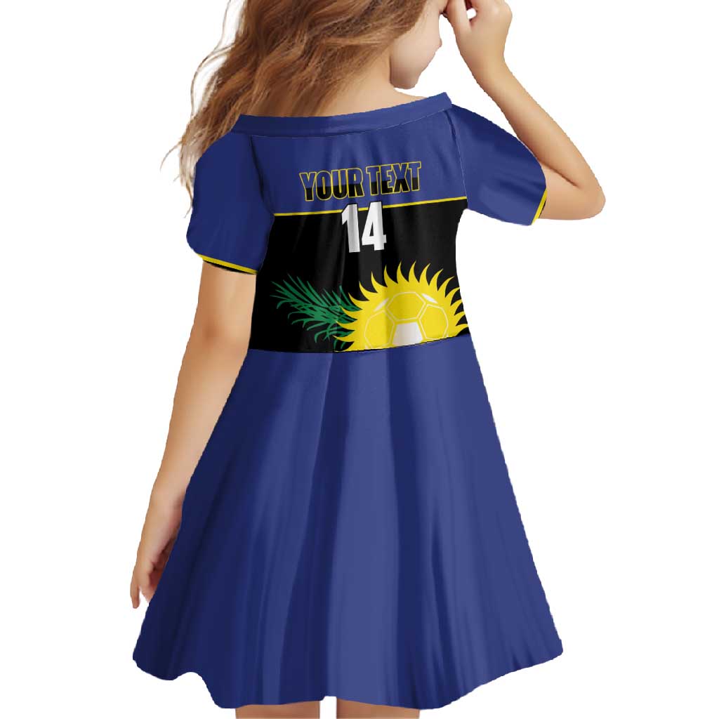 Custom Guadeloupe Football Family Matching Off Shoulder Maxi Dress and Hawaiian Shirt Allez Gwada Boys - Wonder Print Shop