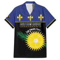 Custom Guadeloupe Football Family Matching Off Shoulder Maxi Dress and Hawaiian Shirt Allez Gwada Boys - Wonder Print Shop