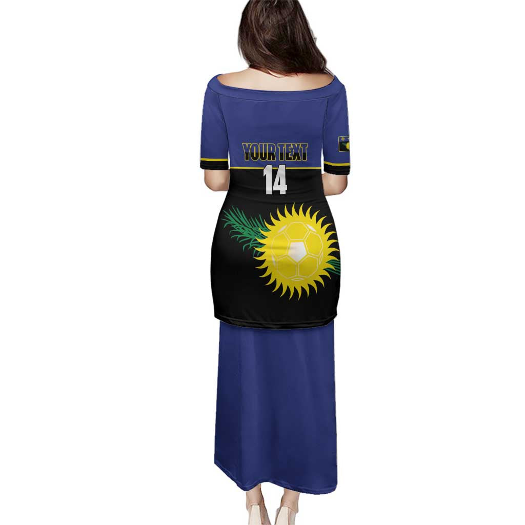 Custom Guadeloupe Football Family Matching Puletasi and Hawaiian Shirt Allez Gwada Boys - Wonder Print Shop