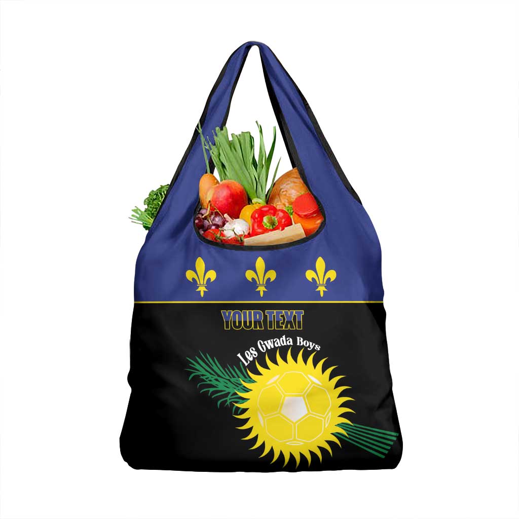 Custom Guadeloupe Football Grocery Bag Allez Gwada Boys - Wonder Print Shop