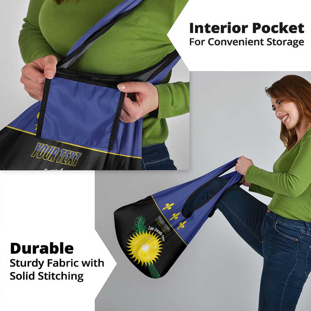 Custom Guadeloupe Football Grocery Bag Allez Gwada Boys - Wonder Print Shop