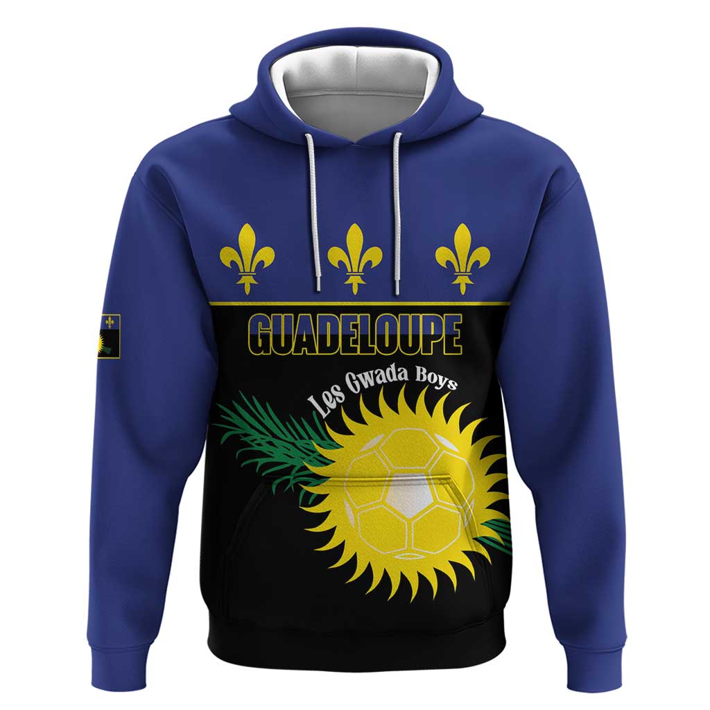 Custom Guadeloupe Football Hoodie Allez Gwada Boys - Wonder Print Shop