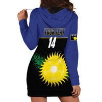 Custom Guadeloupe Football Hoodie Dress Allez Gwada Boys - Wonder Print Shop