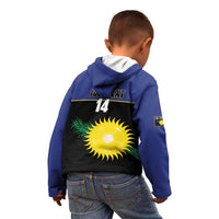 Custom Guadeloupe Football Kid Hoodie Allez Gwada Boys - Wonder Print Shop