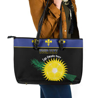 Custom Guadeloupe Football Leather Tote Bag Allez Gwada Boys - Wonder Print Shop