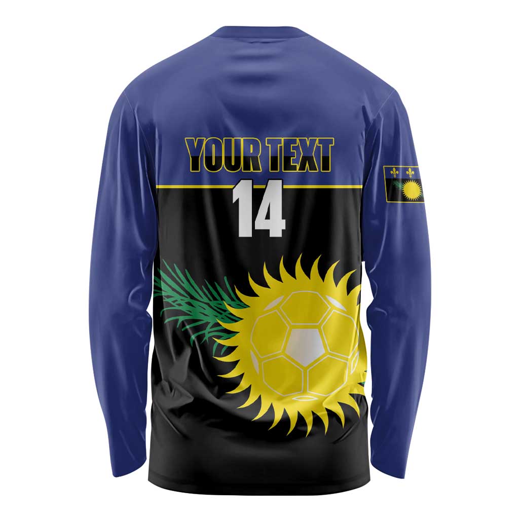 Custom Guadeloupe Football Long Sleeve Shirt Allez Gwada Boys - Wonder Print Shop
