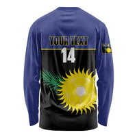 Custom Guadeloupe Football Long Sleeve Shirt Allez Gwada Boys - Wonder Print Shop