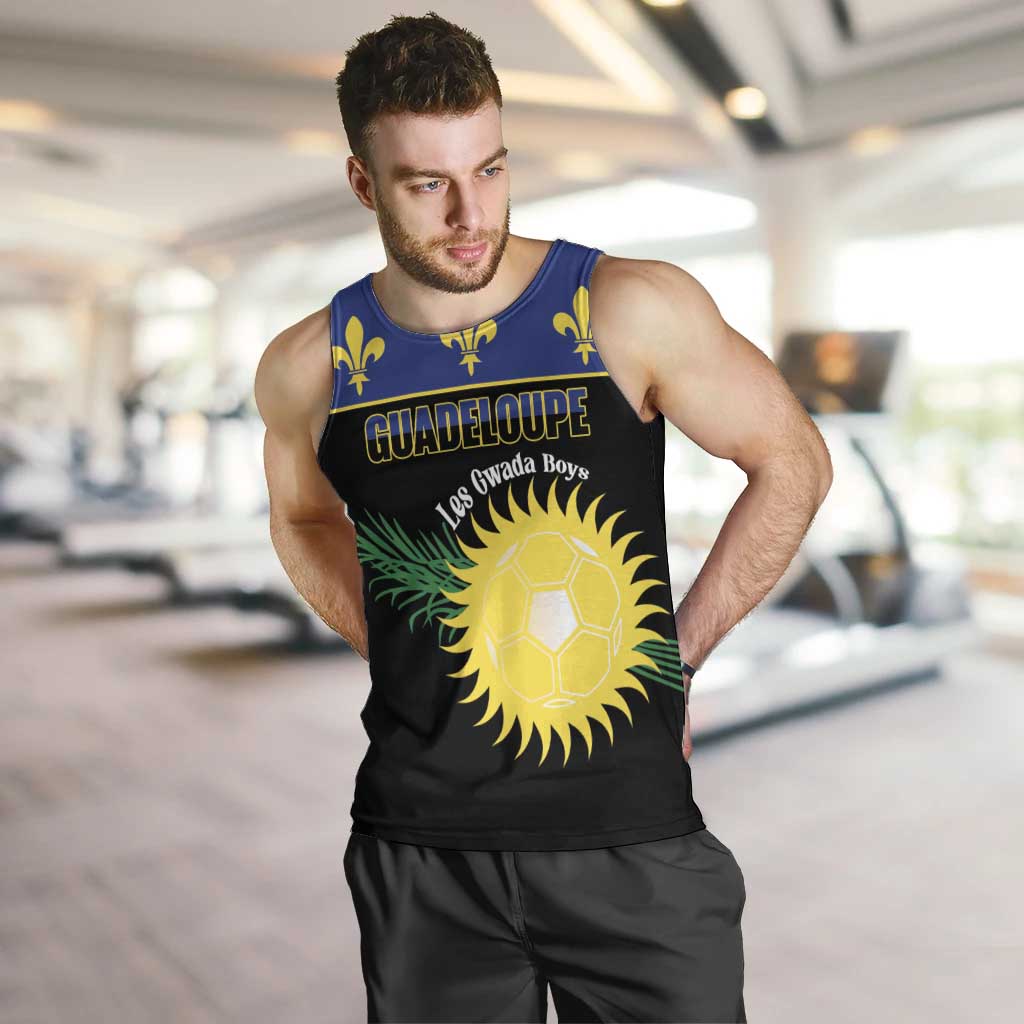 Custom Guadeloupe Football Men Tank Top Allez Gwada Boys - Wonder Print Shop