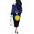 Custom Guadeloupe Football Off The Shoulder Long Sleeve Dress Allez Gwada Boys - Wonder Print Shop
