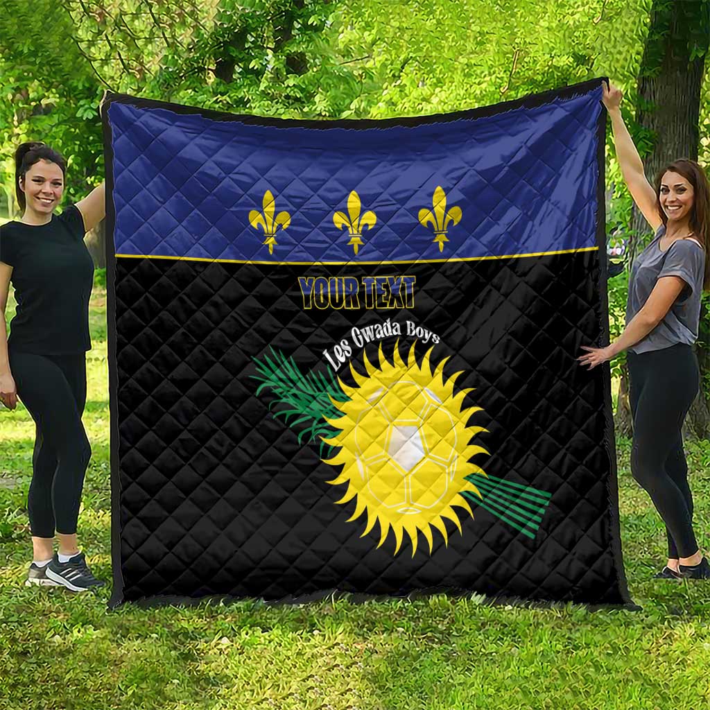 Custom Guadeloupe Football Quilt Allez Gwada Boys - Wonder Print Shop