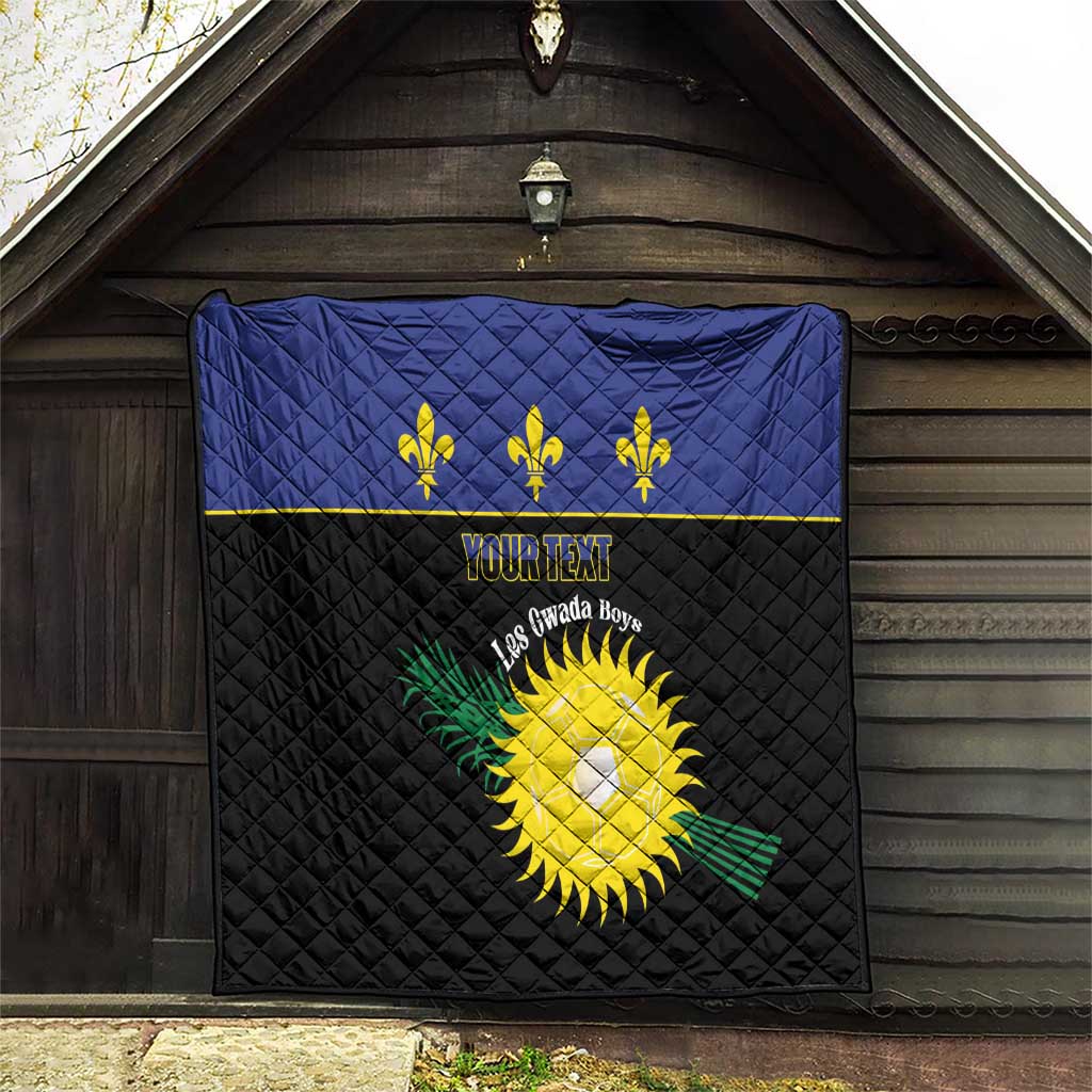 Custom Guadeloupe Football Quilt Allez Gwada Boys - Wonder Print Shop