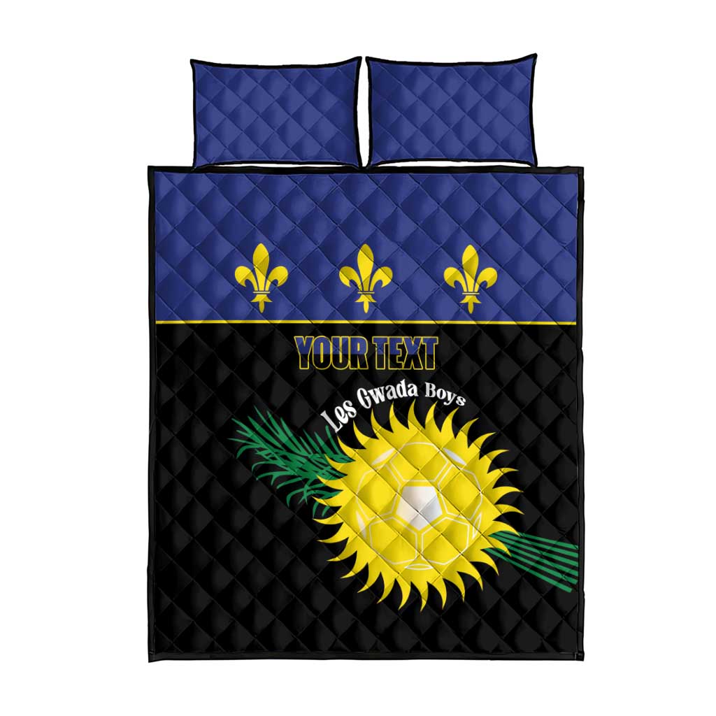 Custom Guadeloupe Football Quilt Bed Set Allez Gwada Boys - Wonder Print Shop