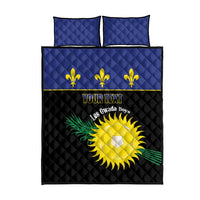 Custom Guadeloupe Football Quilt Bed Set Allez Gwada Boys - Wonder Print Shop