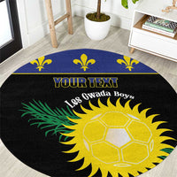 Custom Guadeloupe Football Round Carpet Allez Gwada Boys - Wonder Print Shop