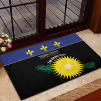 Custom Guadeloupe Football Rubber Doormat Allez Gwada Boys - Wonder Print Shop