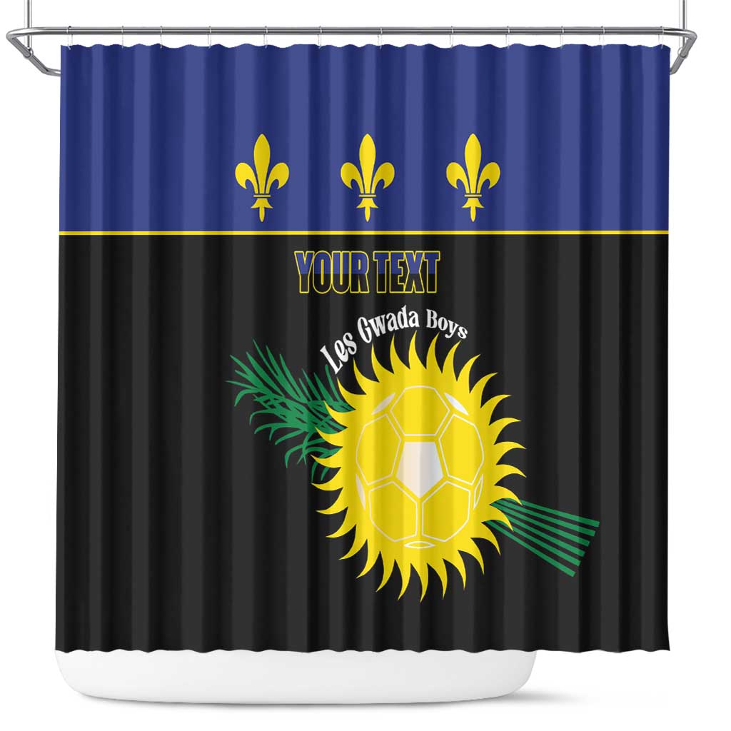 Custom Guadeloupe Football Shower Curtain Allez Gwada Boys - Wonder Print Shop