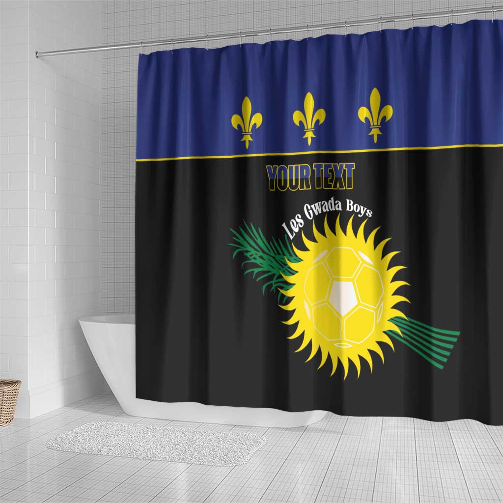 Custom Guadeloupe Football Shower Curtain Allez Gwada Boys - Wonder Print Shop