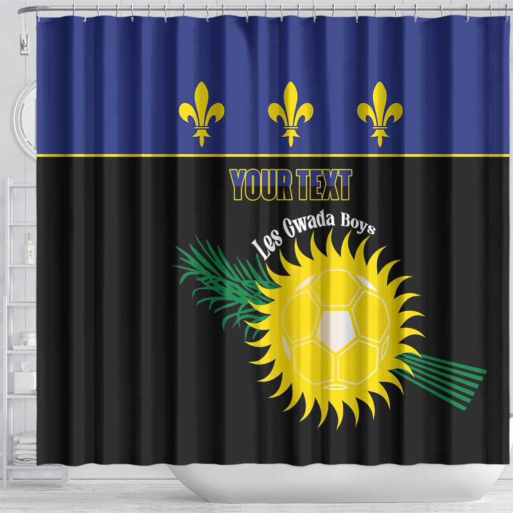 Custom Guadeloupe Football Shower Curtain Allez Gwada Boys - Wonder Print Shop