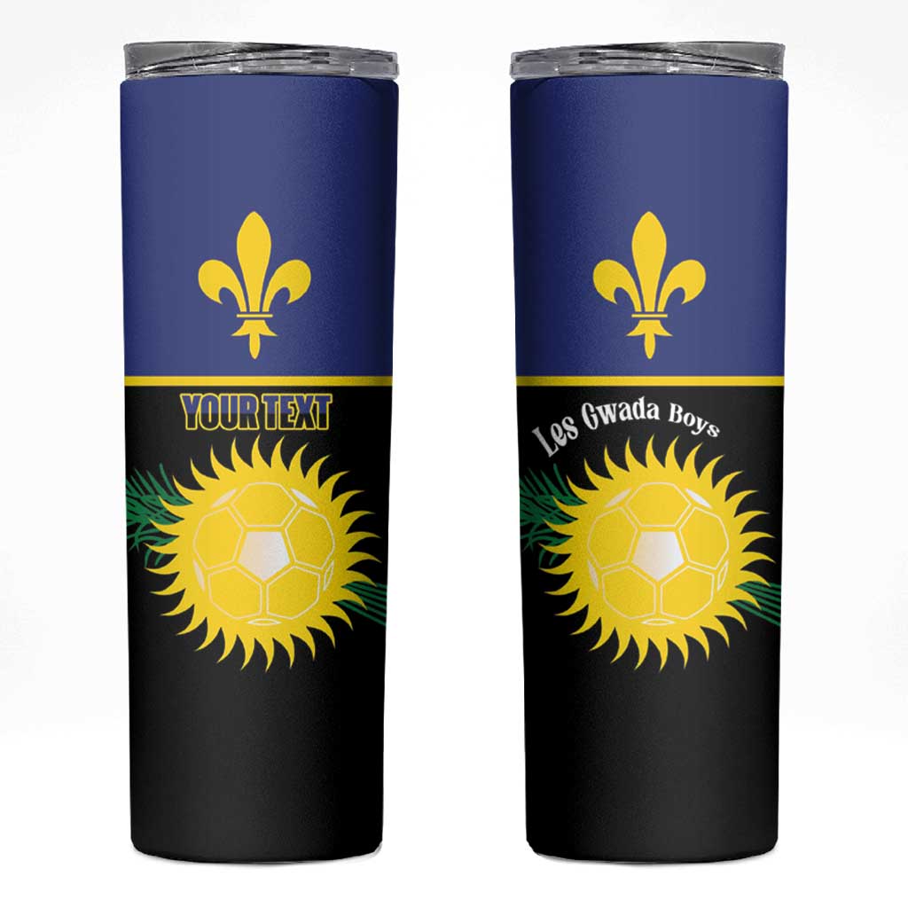 Custom Guadeloupe Football Skinny Tumbler Allez Gwada Boys - Wonder Print Shop