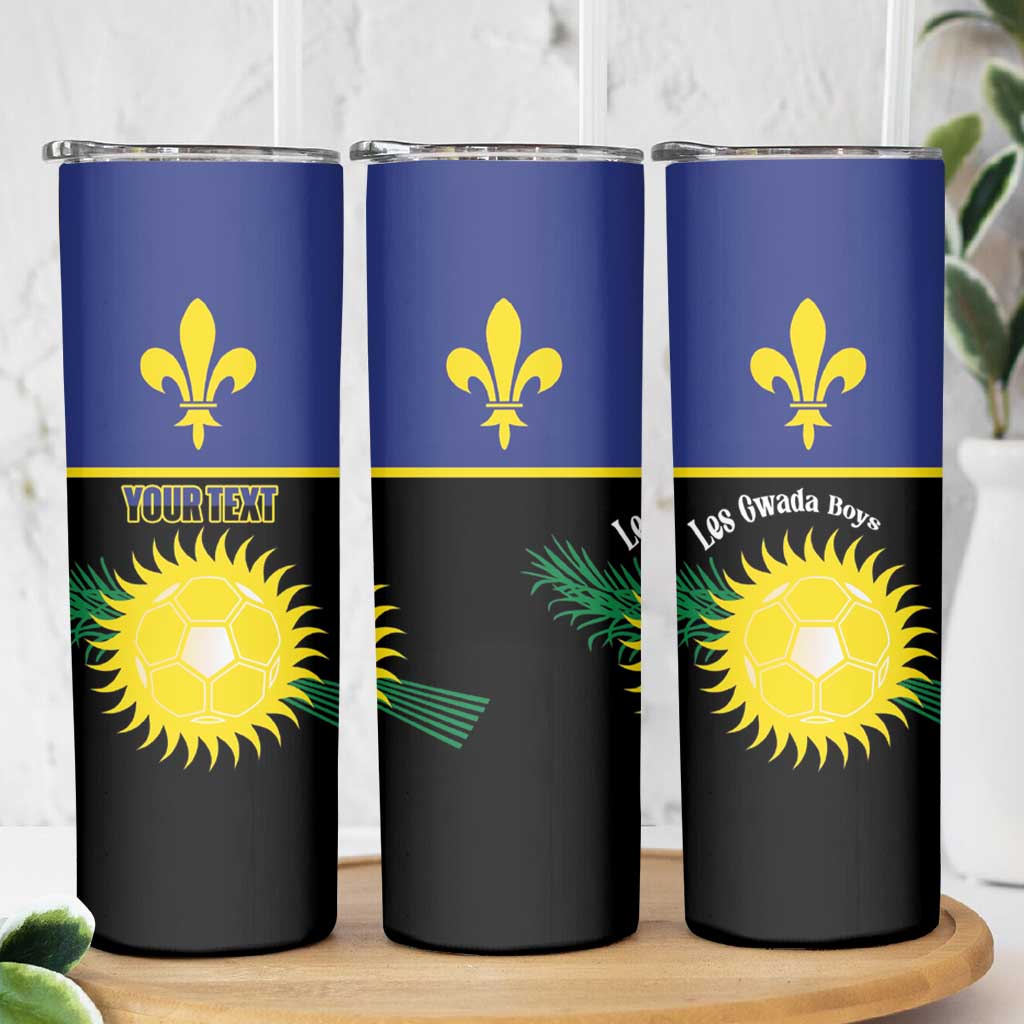 Custom Guadeloupe Football Skinny Tumbler Allez Gwada Boys - Wonder Print Shop