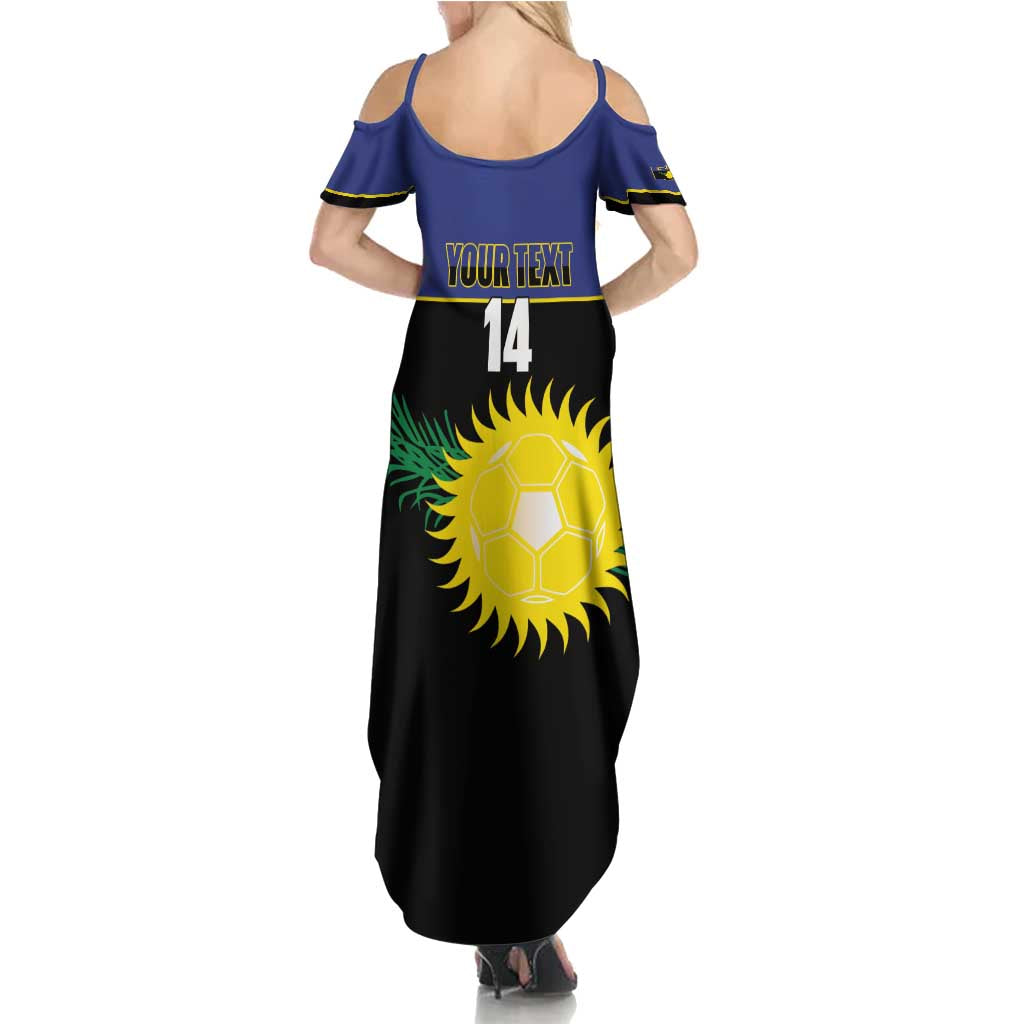 Custom Guadeloupe Football Summer Maxi Dress Allez Gwada Boys - Wonder Print Shop