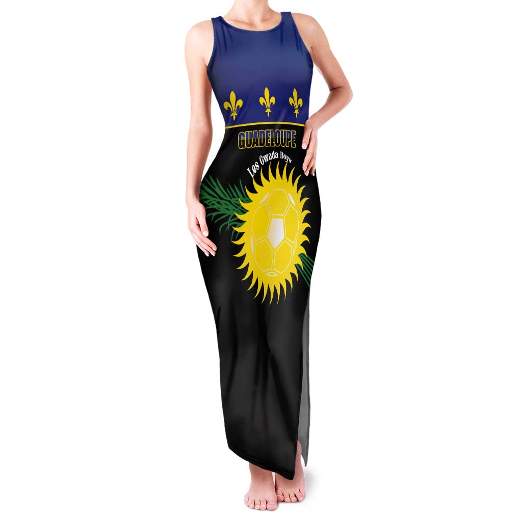 Custom Guadeloupe Football Tank Maxi Dress Allez Gwada Boys - Wonder Print Shop