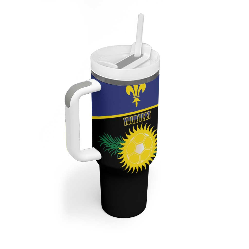 Custom Guadeloupe Football Tumbler With Handle Allez Gwada Boys - Wonder Print Shop