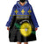 Custom Guadeloupe Football Wearable Blanket Hoodie Allez Gwada Boys - Wonder Print Shop