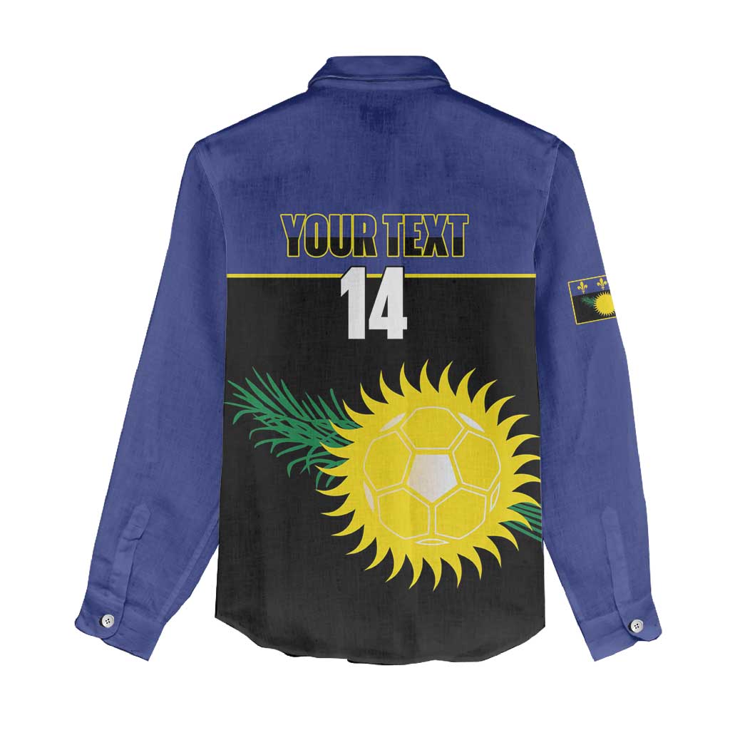 Custom Guadeloupe Football Women Casual Shirt Allez Gwada Boys - Wonder Print Shop